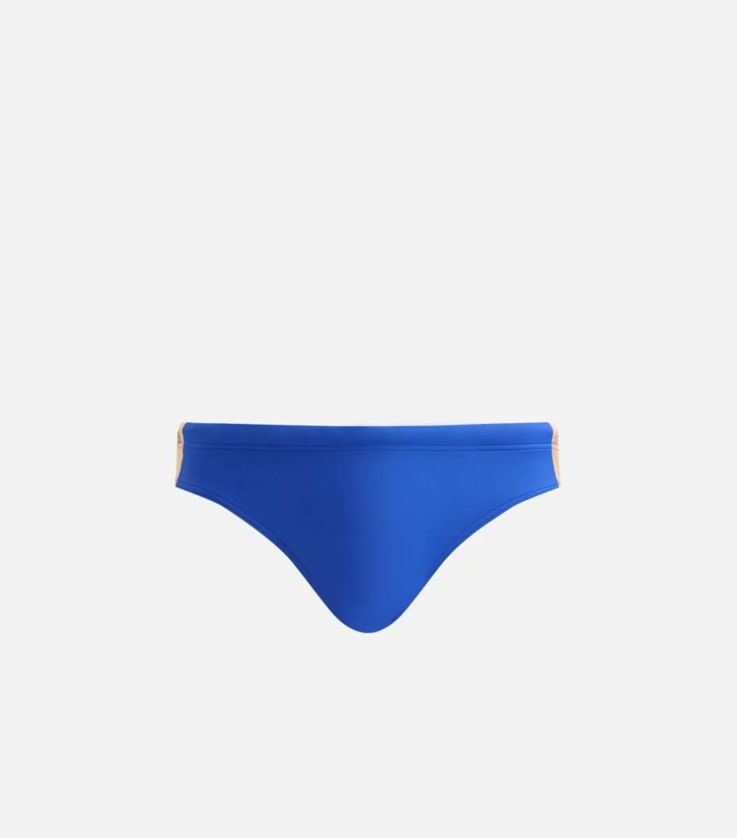 Alviero Martini Prima Classe - Costume Uomo - Slip mare con bordo Geo Classic Bluette
