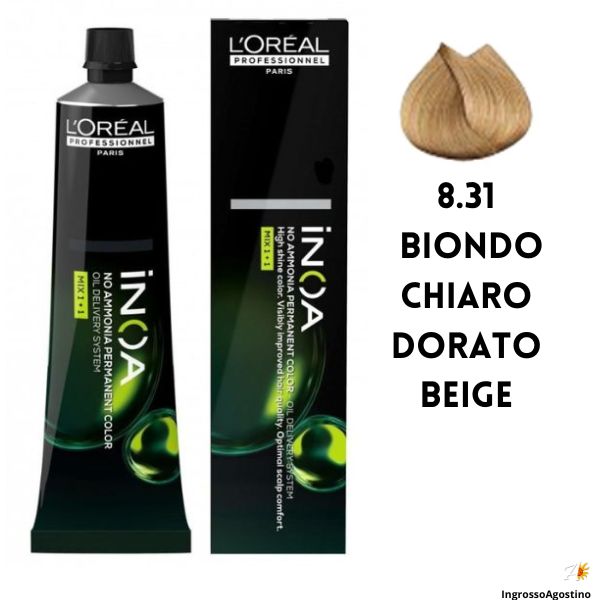 Inoa Tintura 60ml L'Oreal 8.31 Biondo Chiaro Dorato Beige