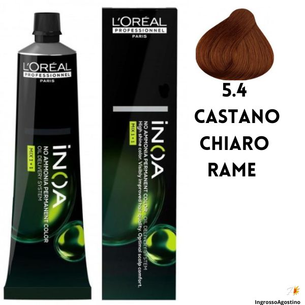 Inoa L'Oreal Hair Dye 5.4 Light Brown Copper 60g