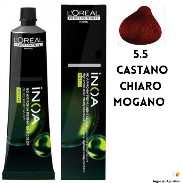 Inoa Dye 60ml L'Oreal 5.5 Light Brown Mahogany