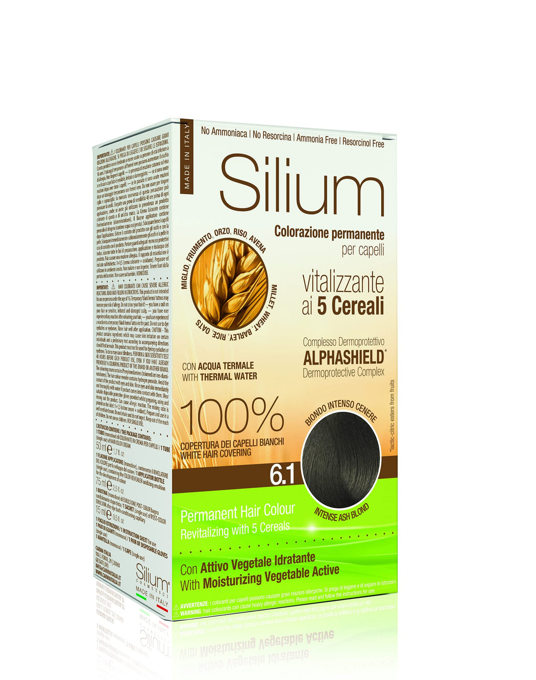 Silium Permanent Hair Color 6.1 Intense Ash Blonde