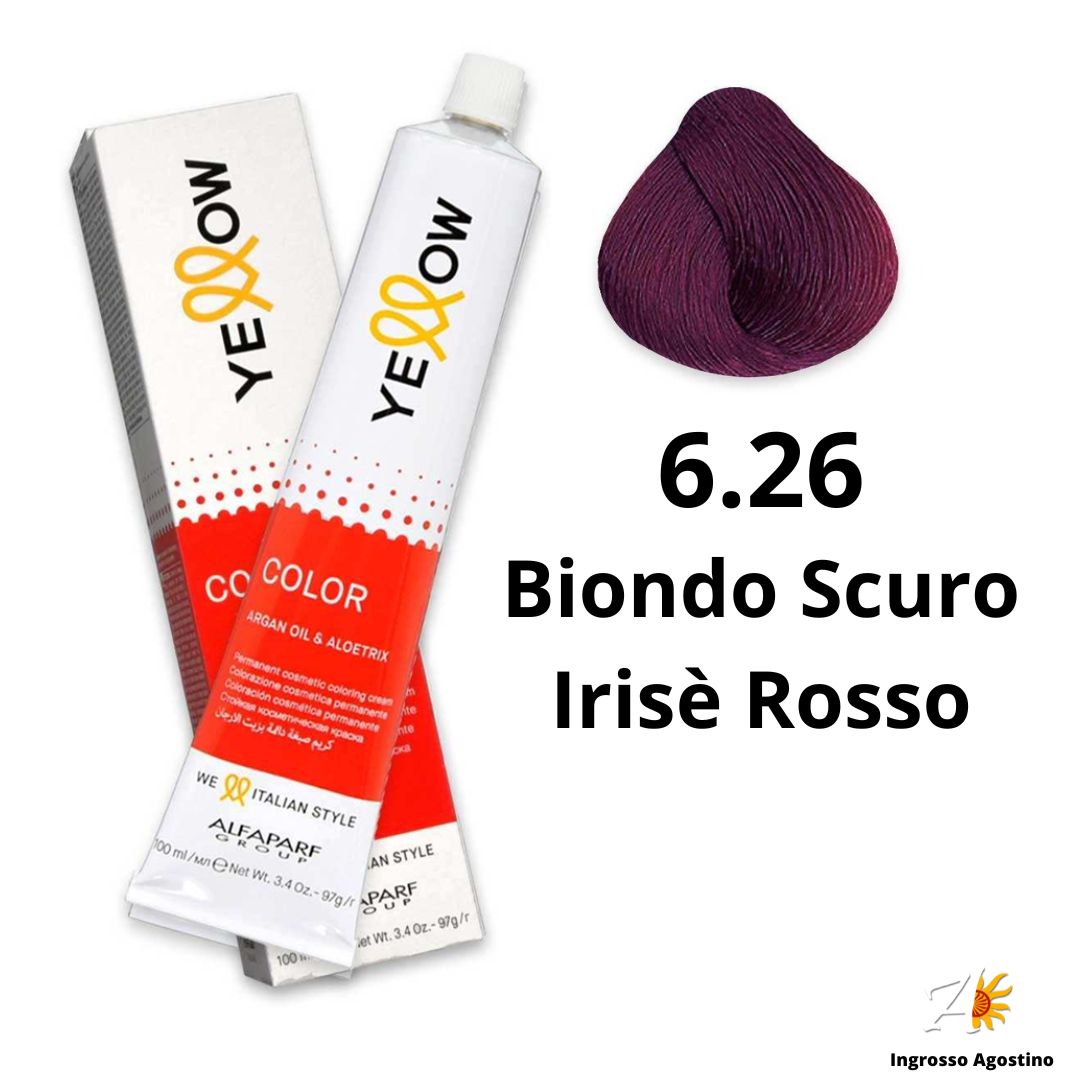 Tintura Yellow Alfaparf 100ml 6.26 Biondo Scuro Irisè Rosso
