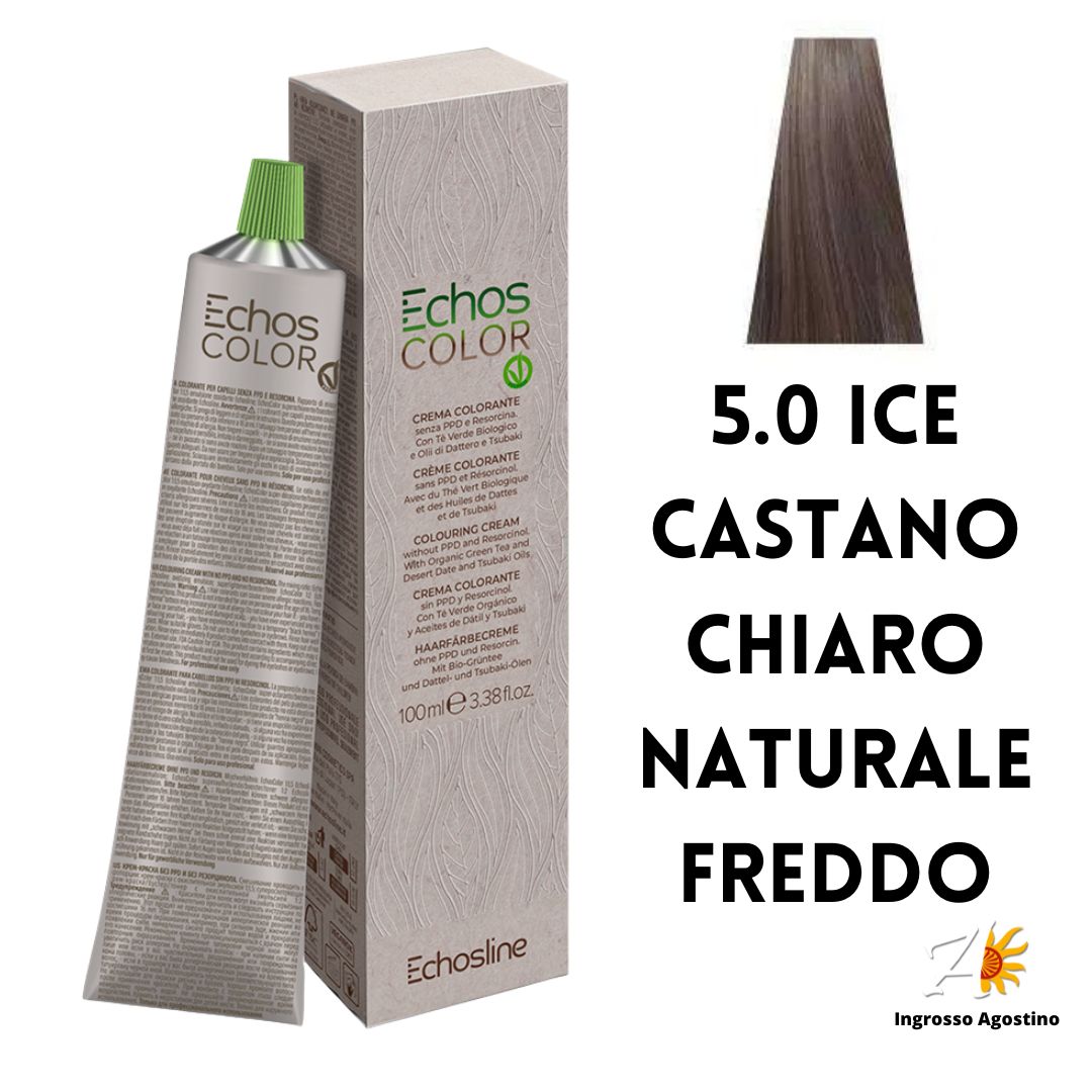 Echosline Echos Color Tintura 5.0 ICE Castano Chiaro Naturale Freddo 100ml