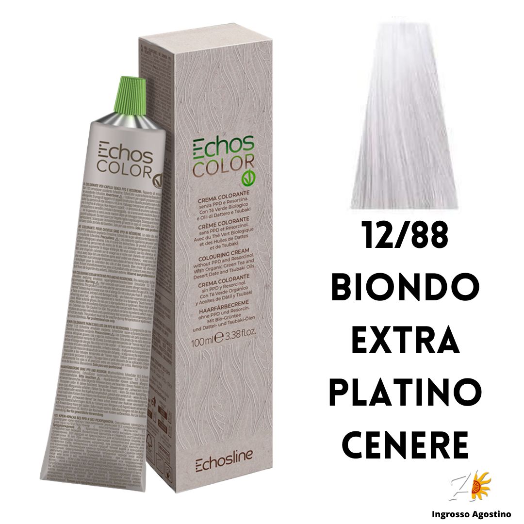 Echos Color Tintura Echosline 100ml 12/88 Biondo Extra Platino Cenere