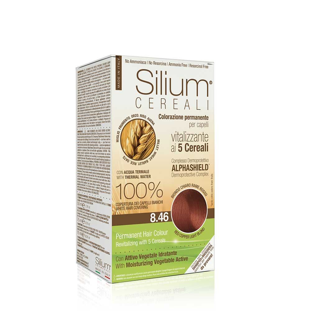 Silium Permanent Hair Color 8.46 Light Blonde Copper Red