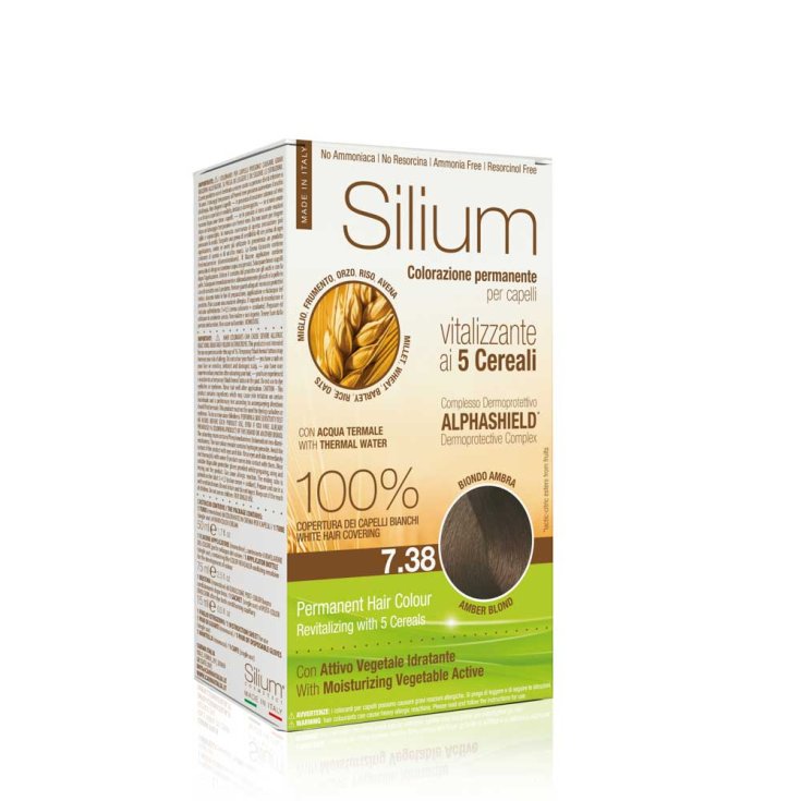 Silium Permanent Hair Color 7.38 Amber Blonde