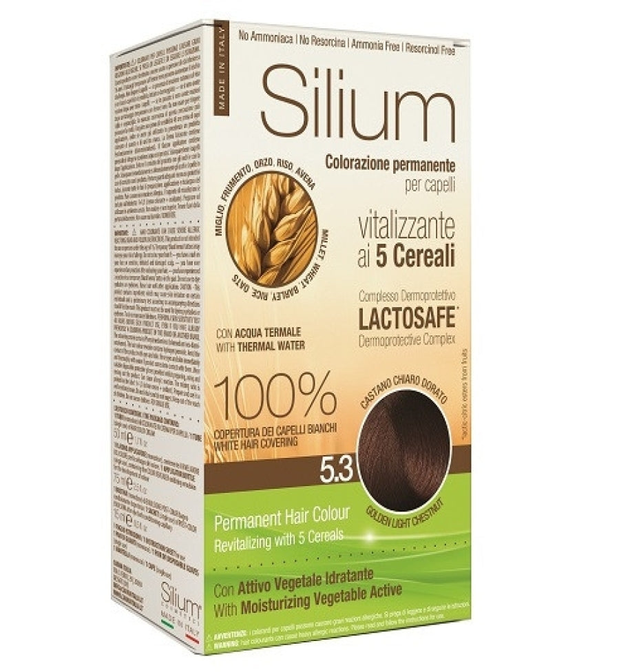 Silium Permanent Hair Color 5.3 Light Golden Brown