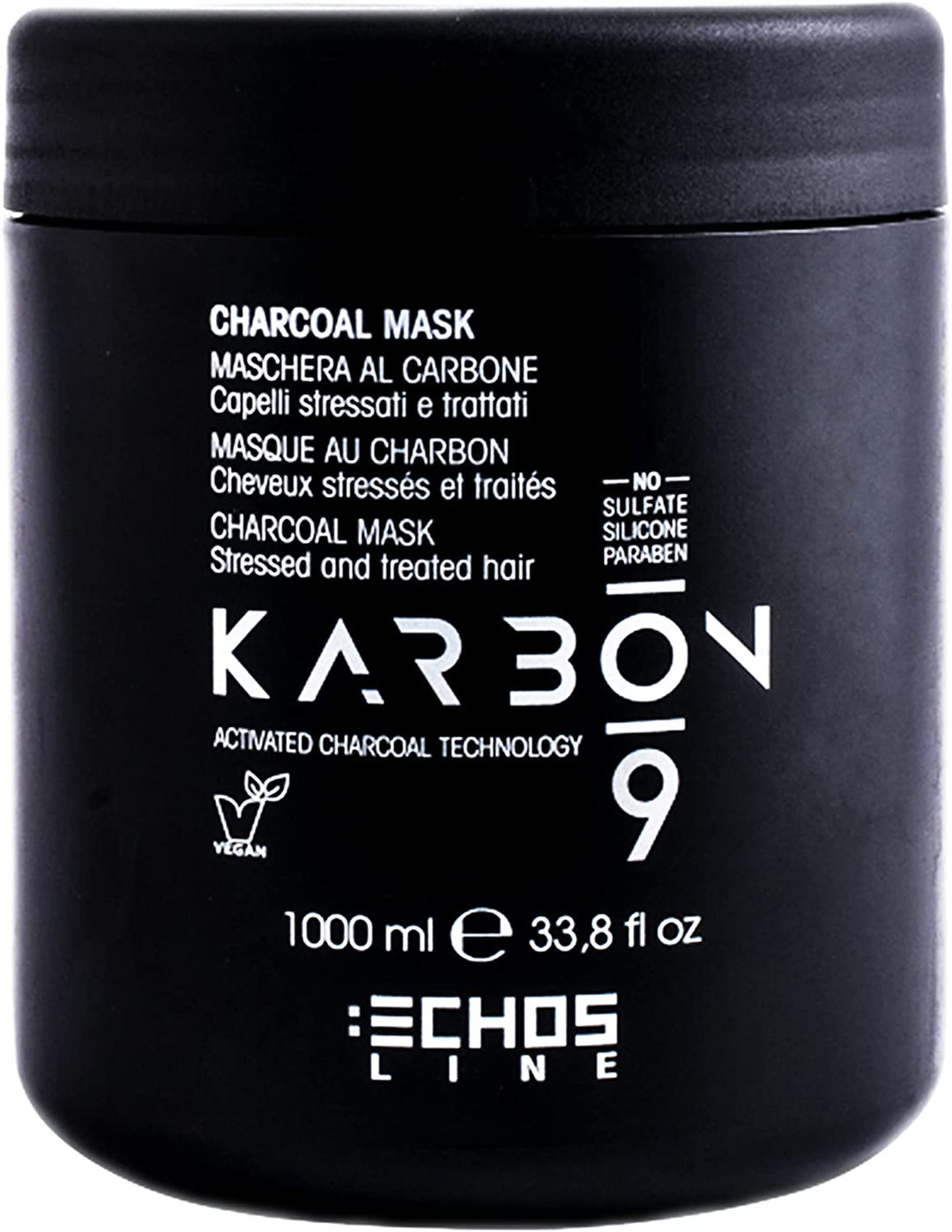 Echos Karbon Mask – Charcoal Mask For Stressed And Treated Hair 1000 ml