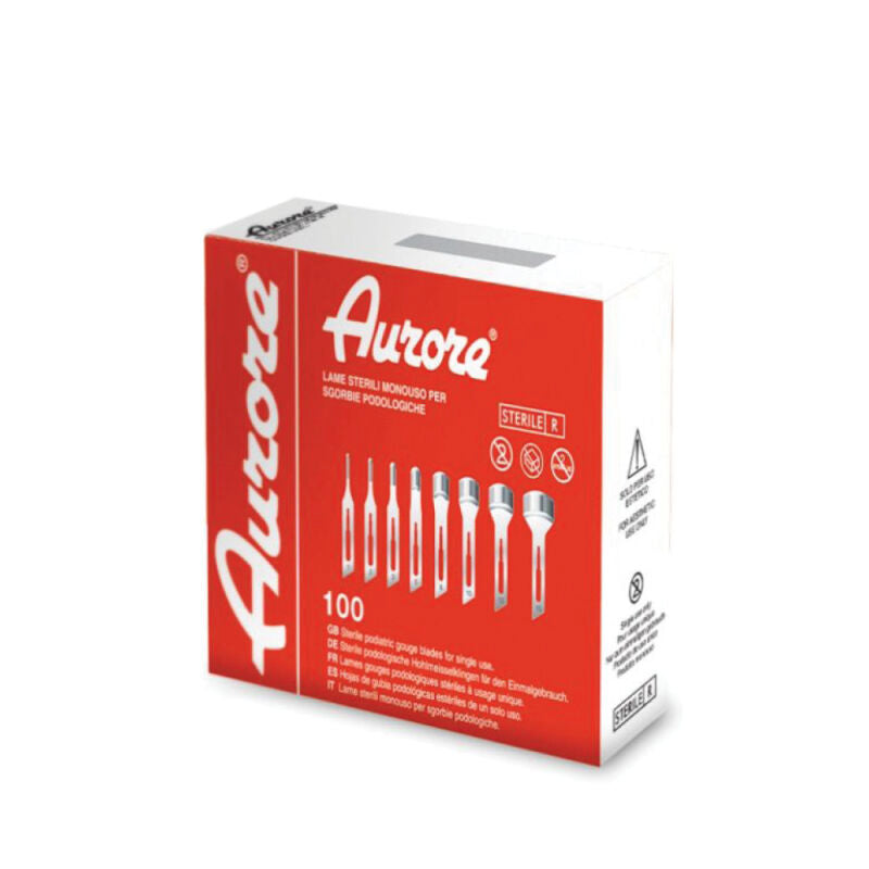 Aurore Lame Sgorbia Pedicure Sterilizzate 100pz