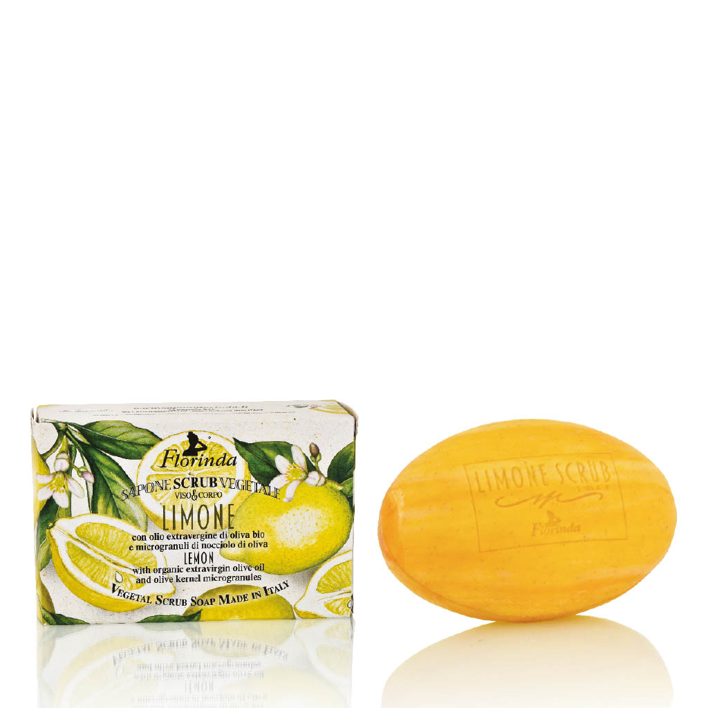 La Dispensa Cosmesi Naturale - Florinda - Sapone Scrub Solido Vegetale Viso Corpo al Limone - 200 gr