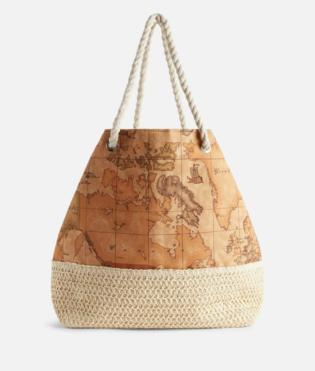 Alviero Martini Prima Classe - Borsa mare stampa Geo Classic