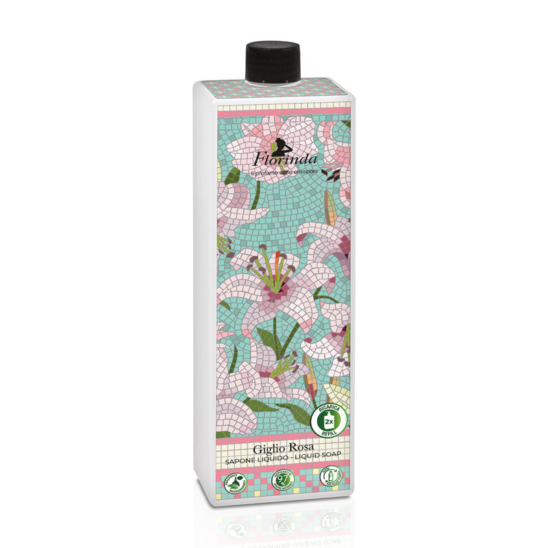La Dispensa Cosmesi Naturale - Florinda - Sapone Liquido Giglio Rosa - Ricarica - 1000 ml