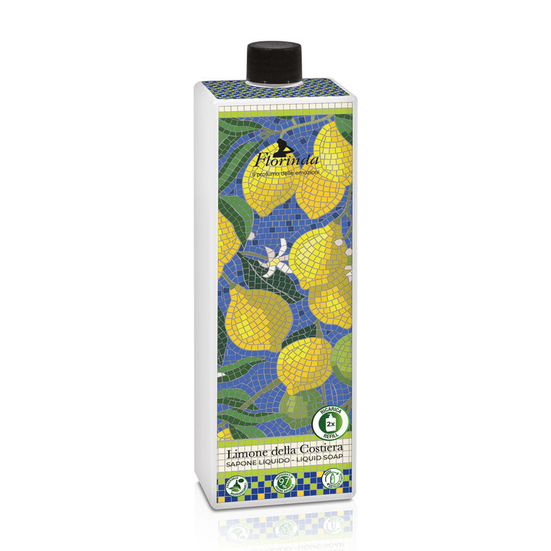 La Dispensa Cosmesi Naturale - Florinda - Sapone Liquido Limone Della Costiera - Ricarica - 1000 ml