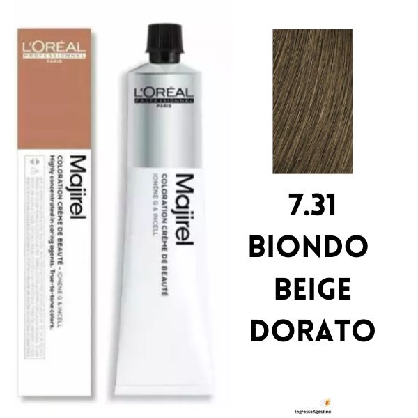 Tintura Majirel L'Oreal 50ml 7.31 Biondo Beige Dorato