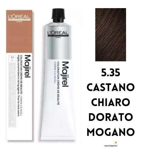 Tintura Majirel L'Oreal 50ml 5.35 Castano Chiaro Dorato Mogano