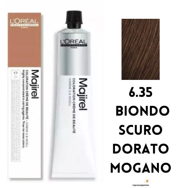 Tintura Majirel L'Oreal 50ml 6.35 Biondo Scuro Dorato Mogano