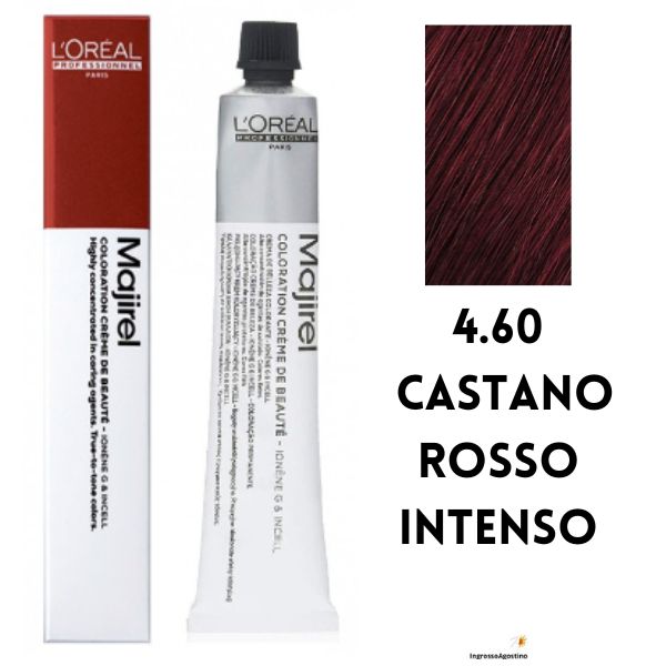 Tintura Majirel L'Oreal 50ml 4.60 Castano Rosso Intenso