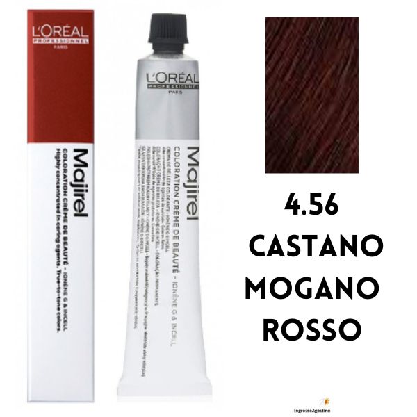 Tintura Majirel L'Oreal 50ml 4.56 Castano Mogano Rosso