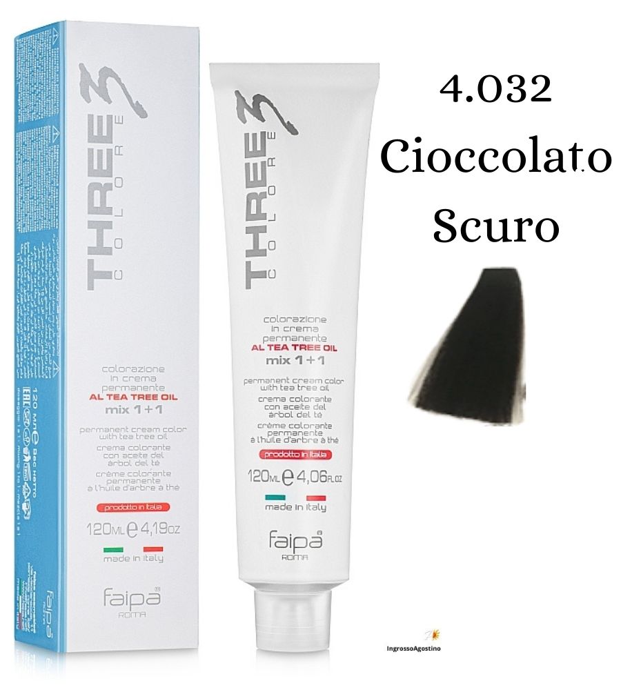 Three3 Colore Tintura 120ml 4.032 Cioccolato Scuro FAIPA