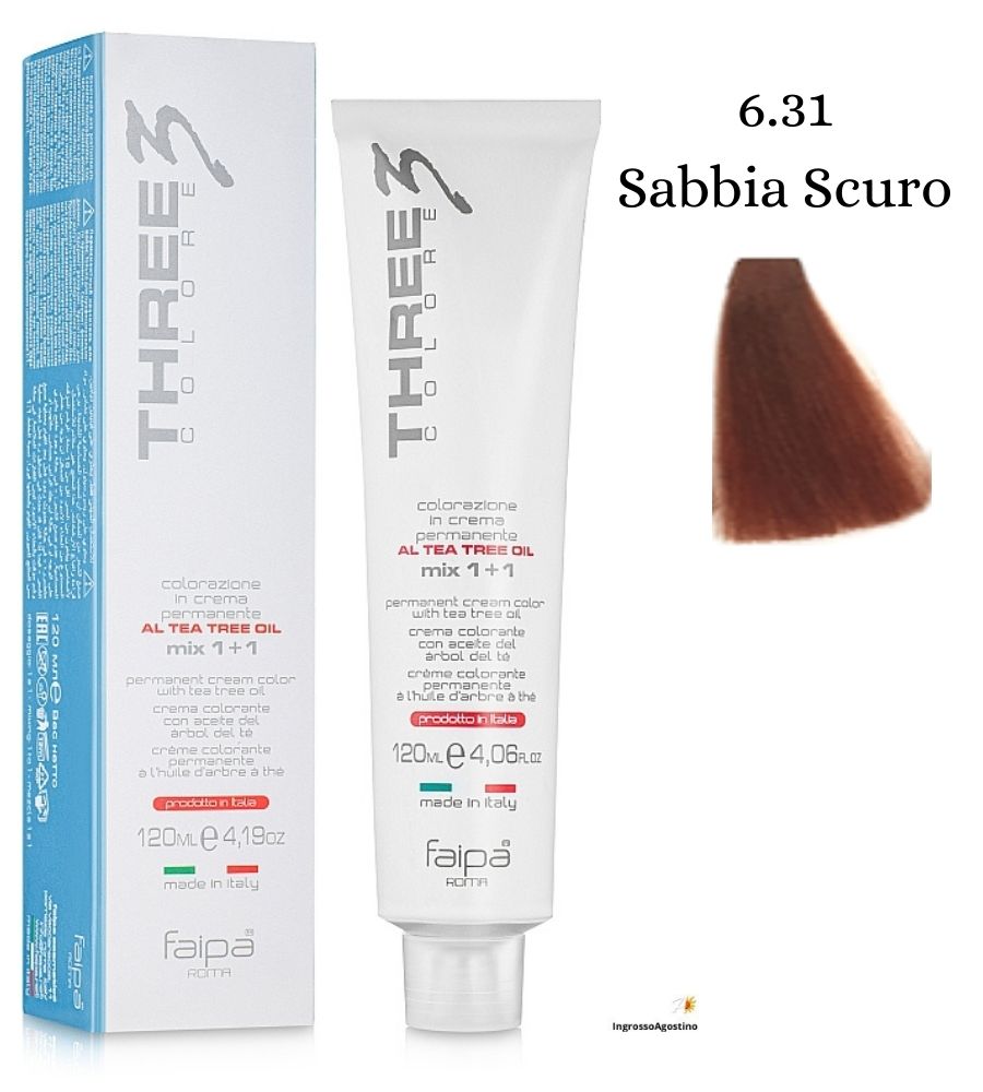 Three3 Colore Tintura 120ml 6.31 Sabbia Scuro FAIPA