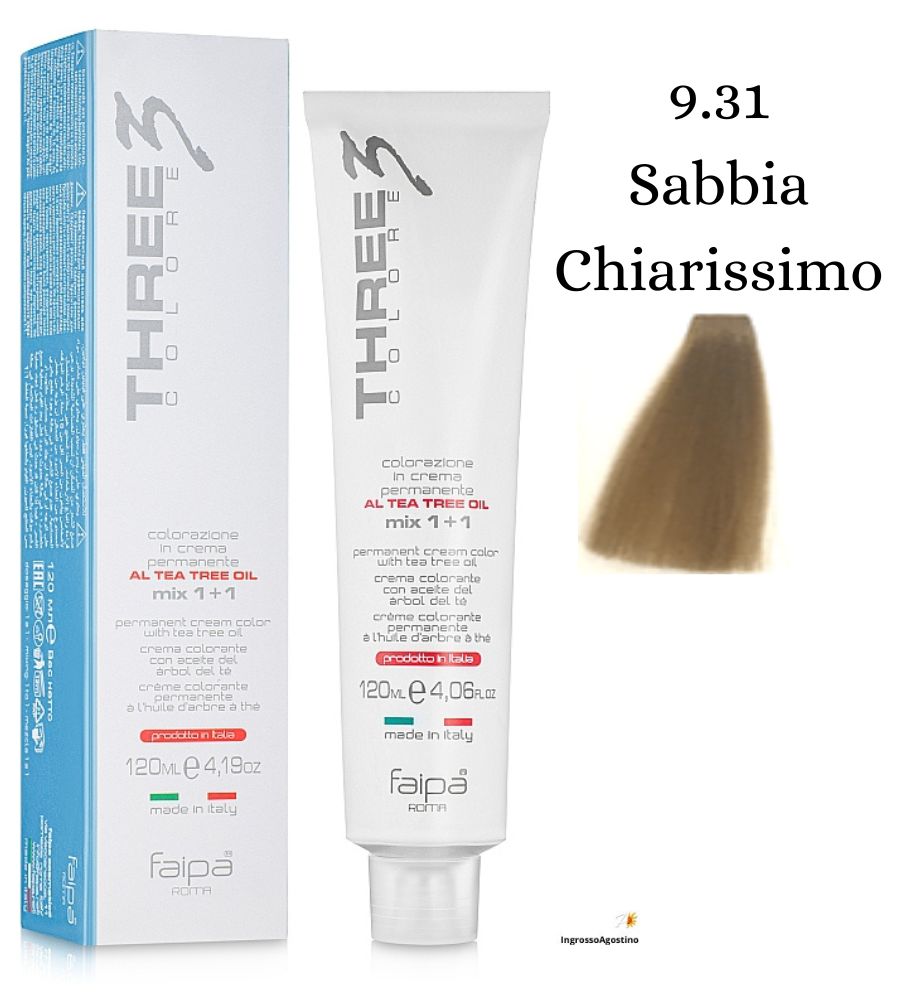 Three3 Colore Tintura 120ML 9.31 Sabbia Chiarissimo FAIPA