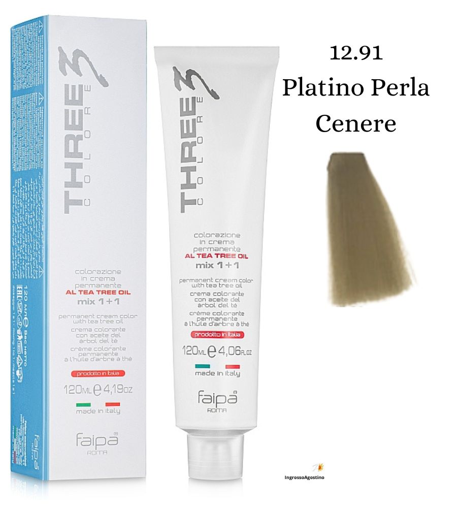 Three3 Colore Tintura Faipa 120ml 12.91 Platino Perla Cenere