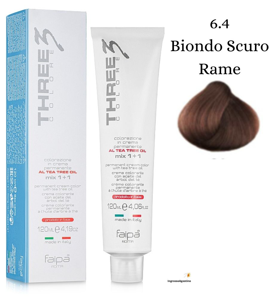 Three3 Colore Tintura Faipa 120ml 6.4 Biondo Scuro Rame