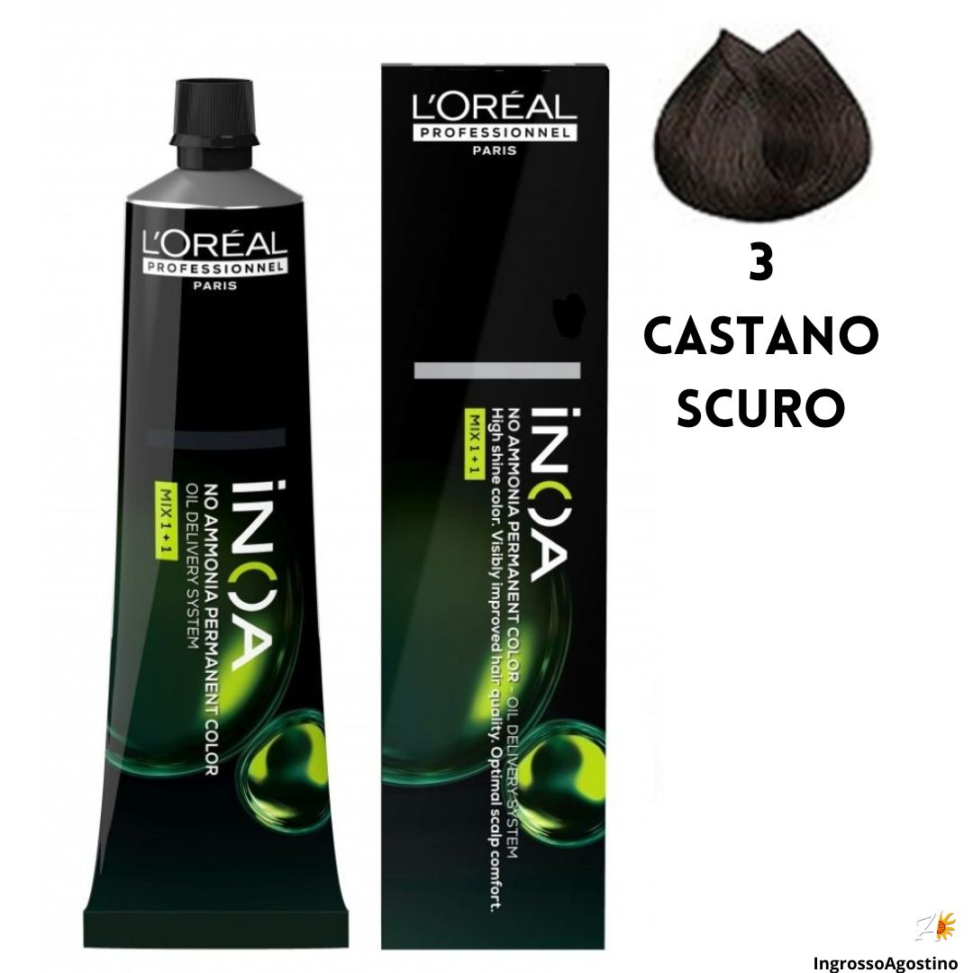 Tintura Inoa 60ml L'Oreal 3 Castano Scuro