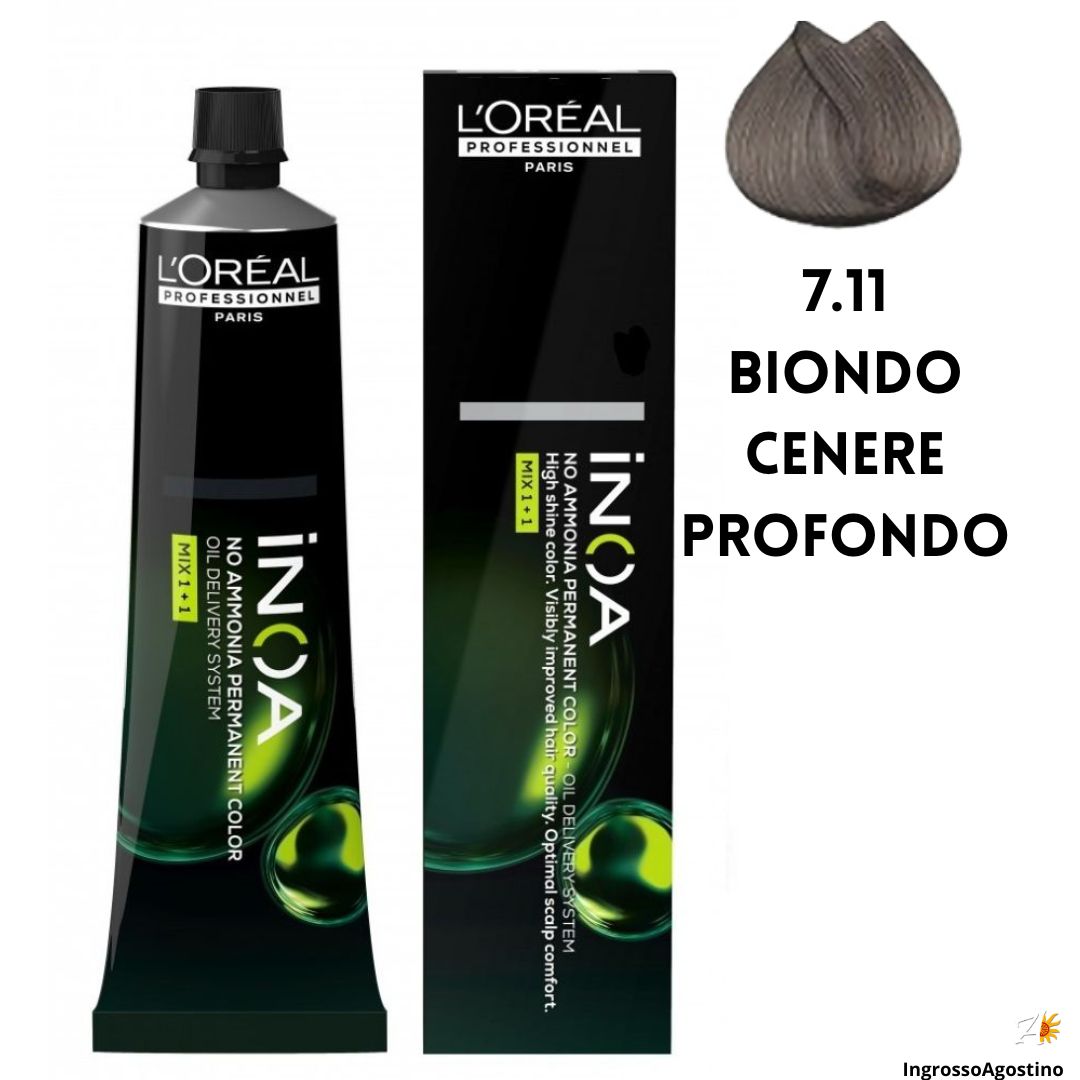 Tintura Inoa L'Oreal 60ml 7.11 Biondo Cenere Intenso