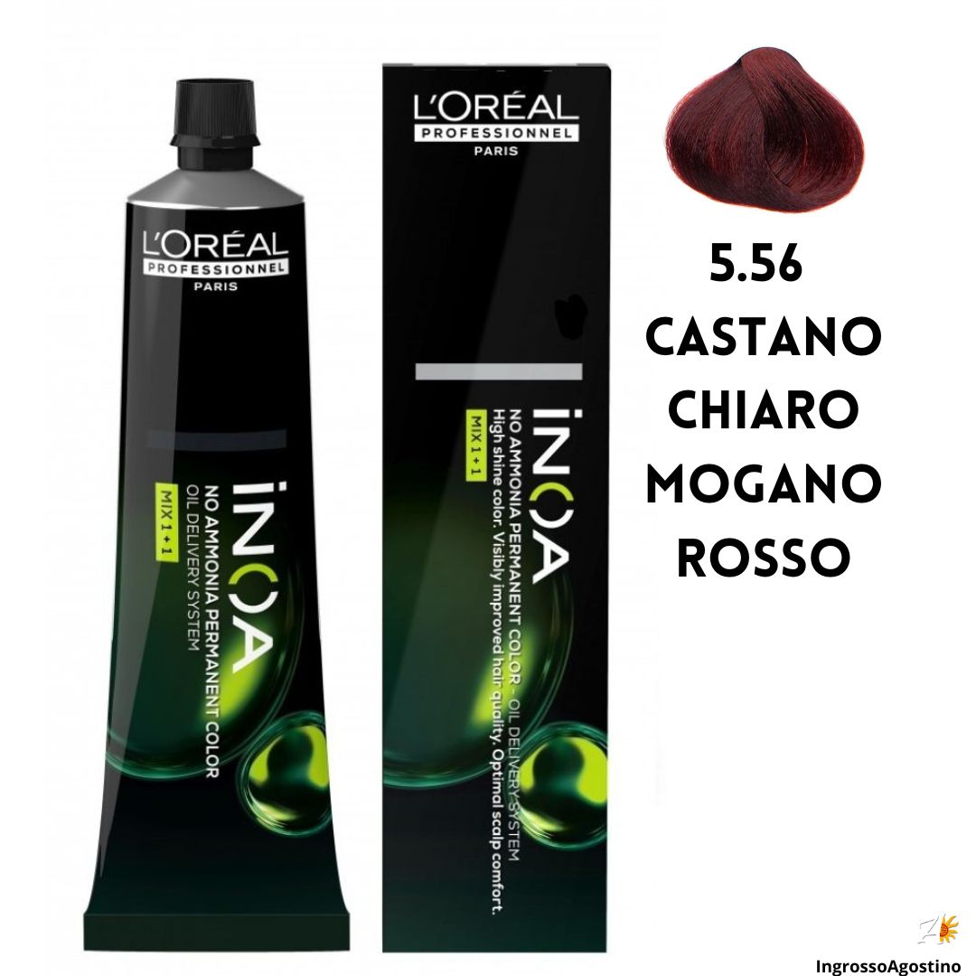 Inoa Tintura 60ml L'Oreal 5.56 Castano Chiaro Mogano Rosso