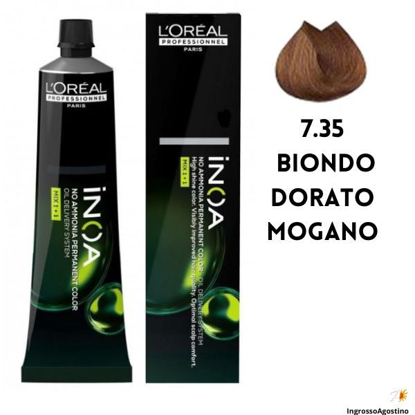 Inoa Tintura 60ml L'Oreal 7.35 Biondo Dorato Mogano