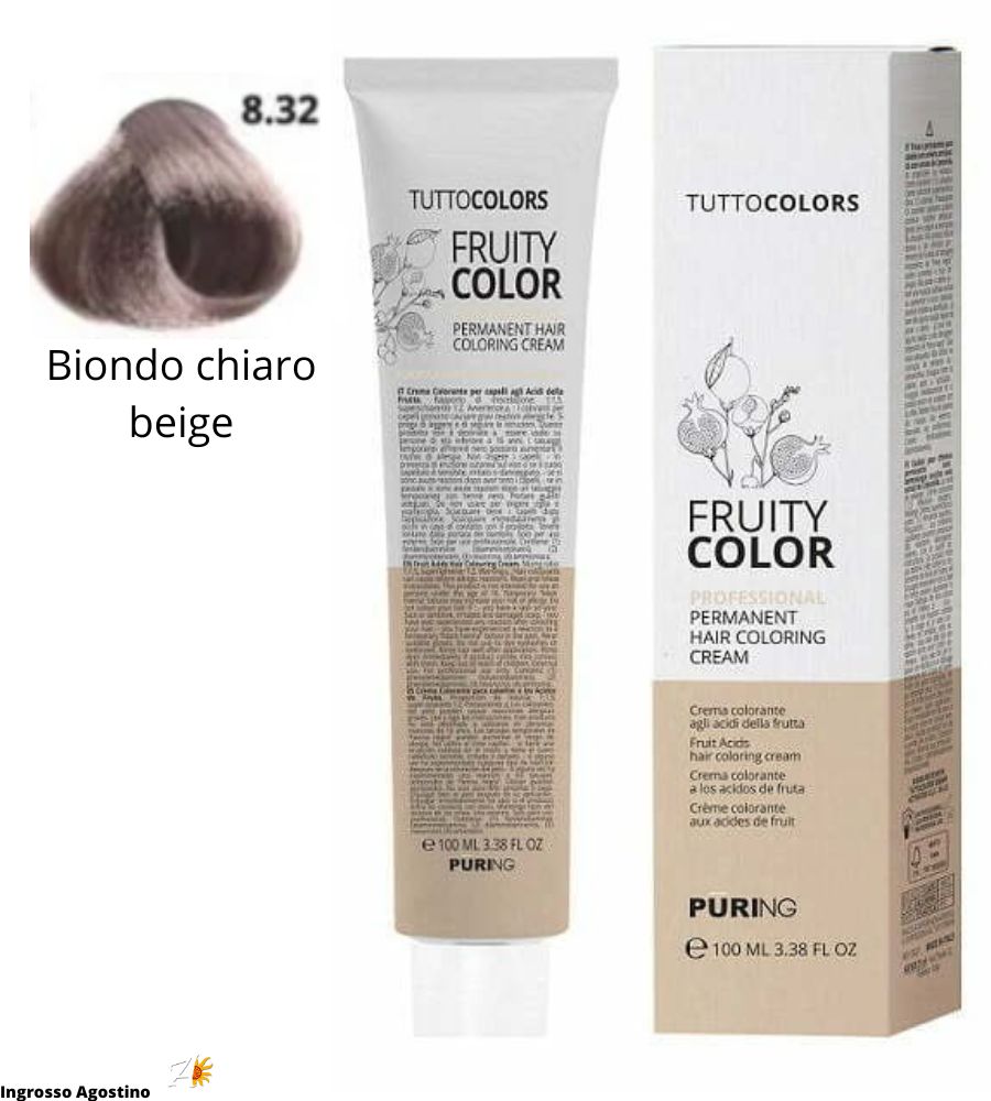 Tintura Fruity Color Puring 100ml 8.32 Biondo chiaro Beige