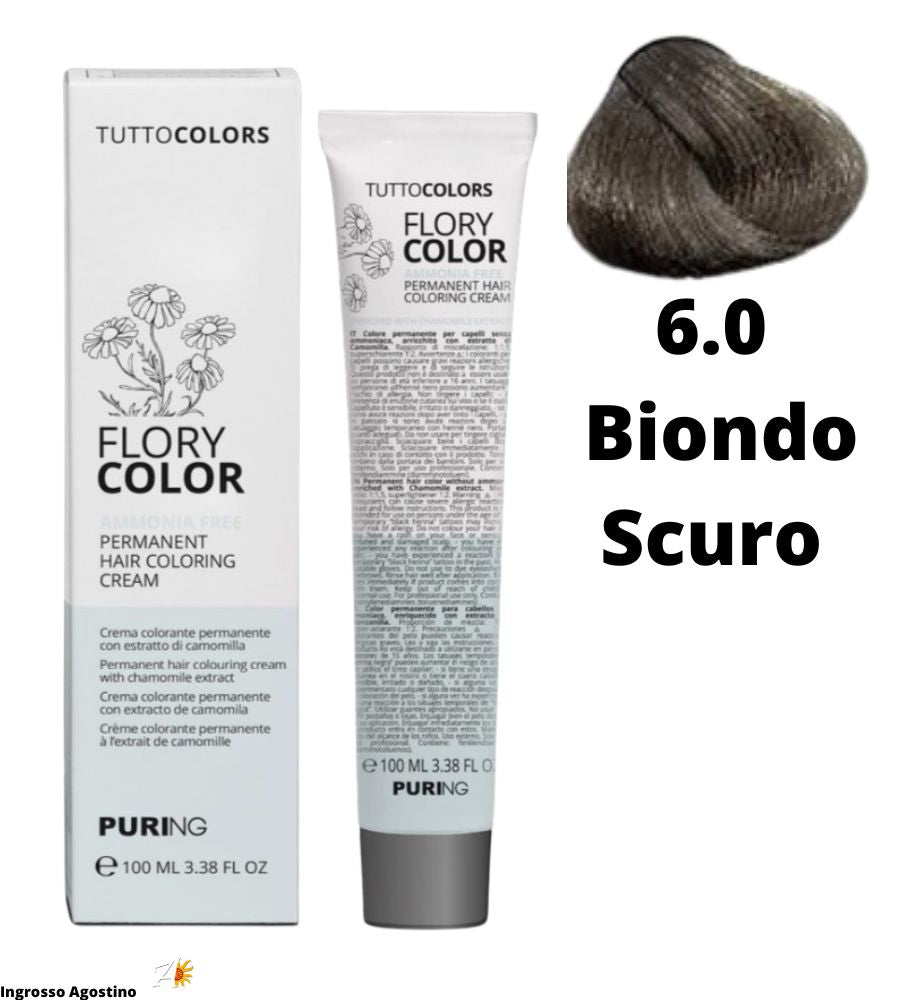 Tintura Flory Color Senza Ammoniaca 100ml 6.0 Biondo Scuro