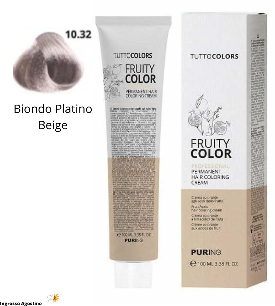 Tintura Fruity Color Puring 100ml 10.32 Biondo Platino Beige