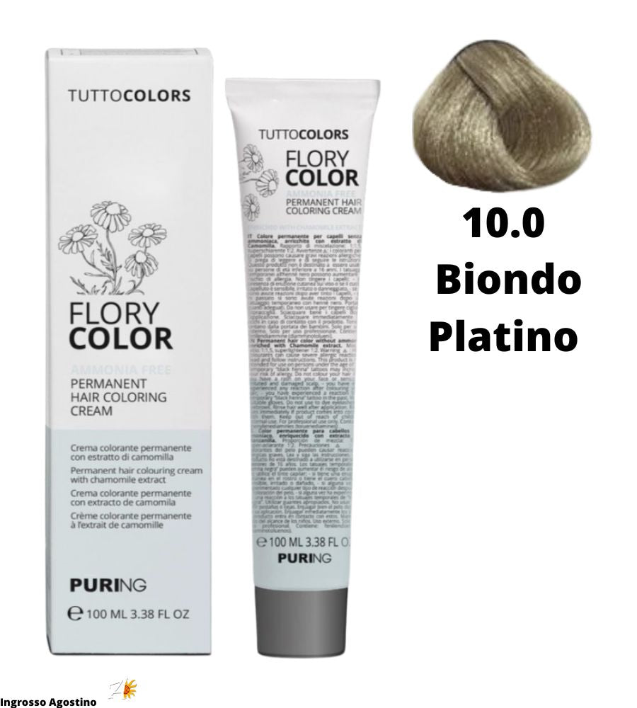 Tintura Flory Color Senza Ammoniaca 100ml 10.0 Biondo Platino