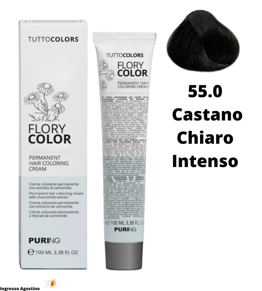 Tintura Flory Color Senza Ammoniaca 100ml 55.0 Castano chiaro Intenso