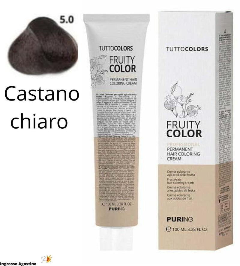 Tintura Fruity Color Puring 100ml 5.0 Castano Chiaro