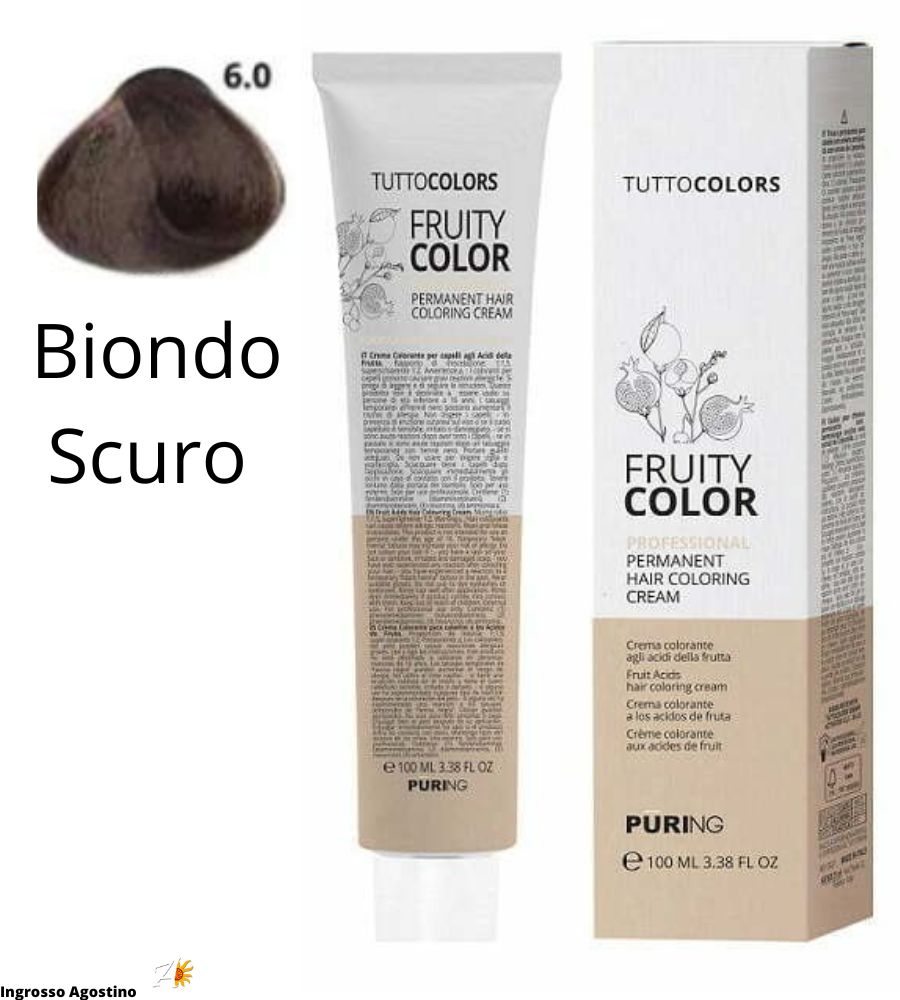 Tintura Fruity Color Puring 100ml 6.0 Biondo Scuro