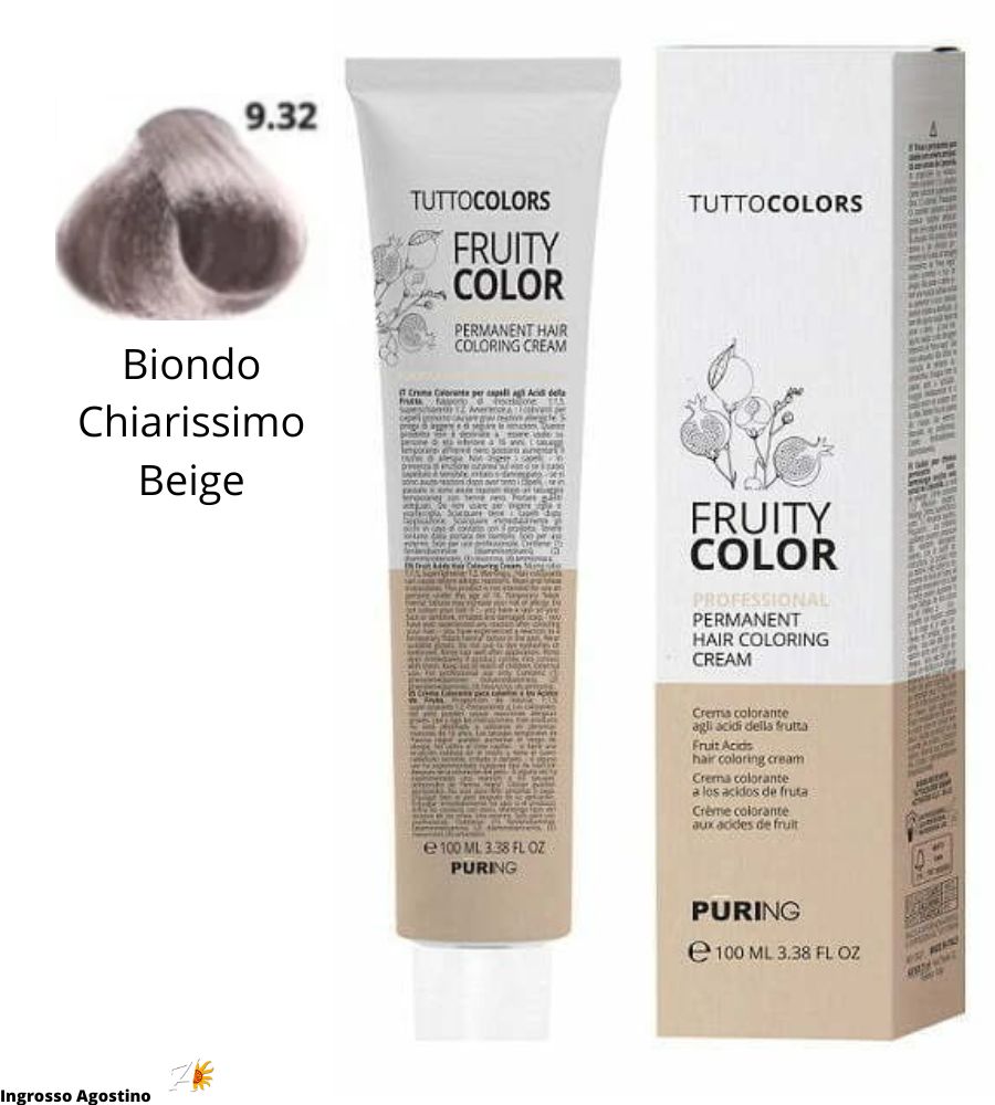 Tintura Fruity Color Puring 100ml 9.32 Biondo Chiarissimo Beige