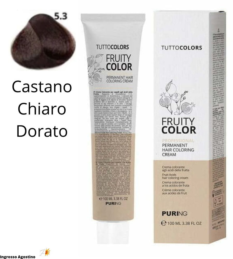 Tintura Fruity Color Puring 100ml 5.3 Castano Chiaro Dorato