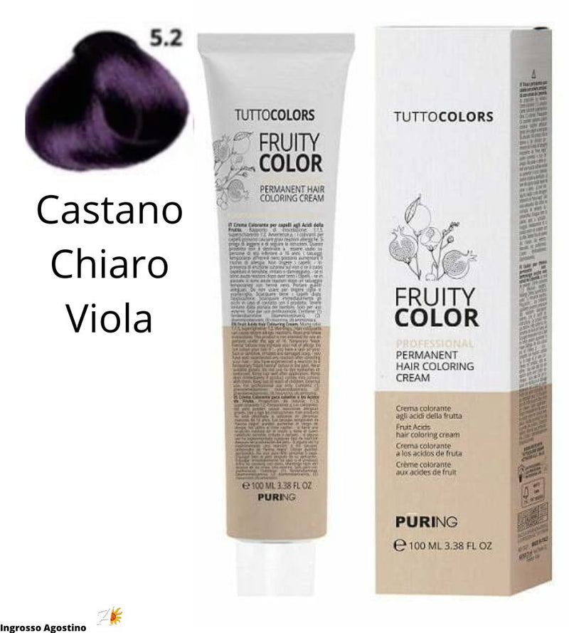 Tintura Fruity Color Puring 100ml 5.2 Castano Chiaro Viola