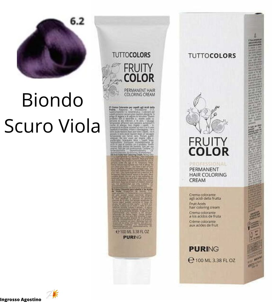 Tintura Fruity Color Puring 100ml 6.2 Biondo Scuro Viola