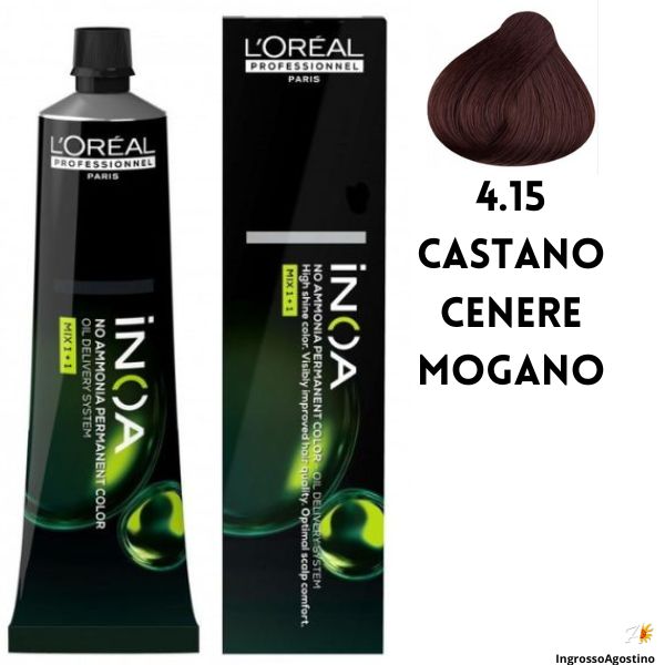 Inoa Tintura L'Oreal 60ml 4.15 Castano Cenere Mogano