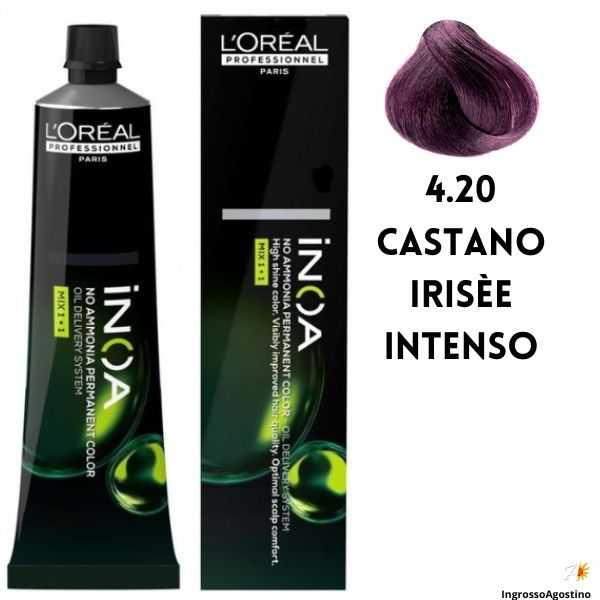 Inoa Tintura 60ml L'Oreal 4.20 Castano Irisèe Intenso