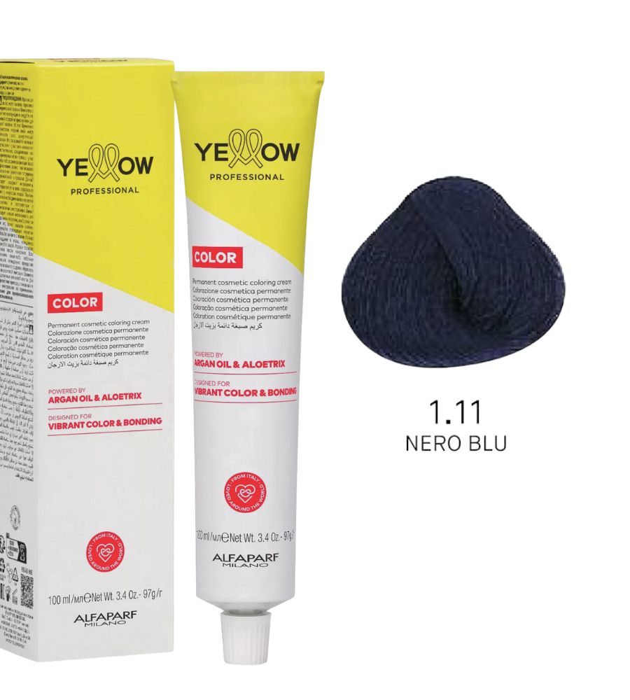 Yellow Alfaparf dye 100ml 1.11 Black Blue