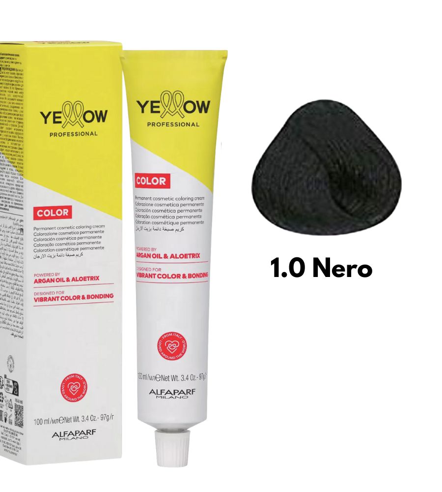 Yellow Alfaparf dye 100ml 1 Black