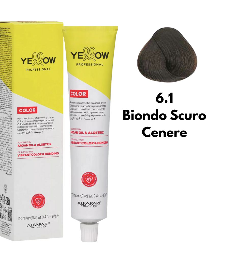 Yellow Alfaparf Dye 100ml 6.1 Dark Ash Blonde