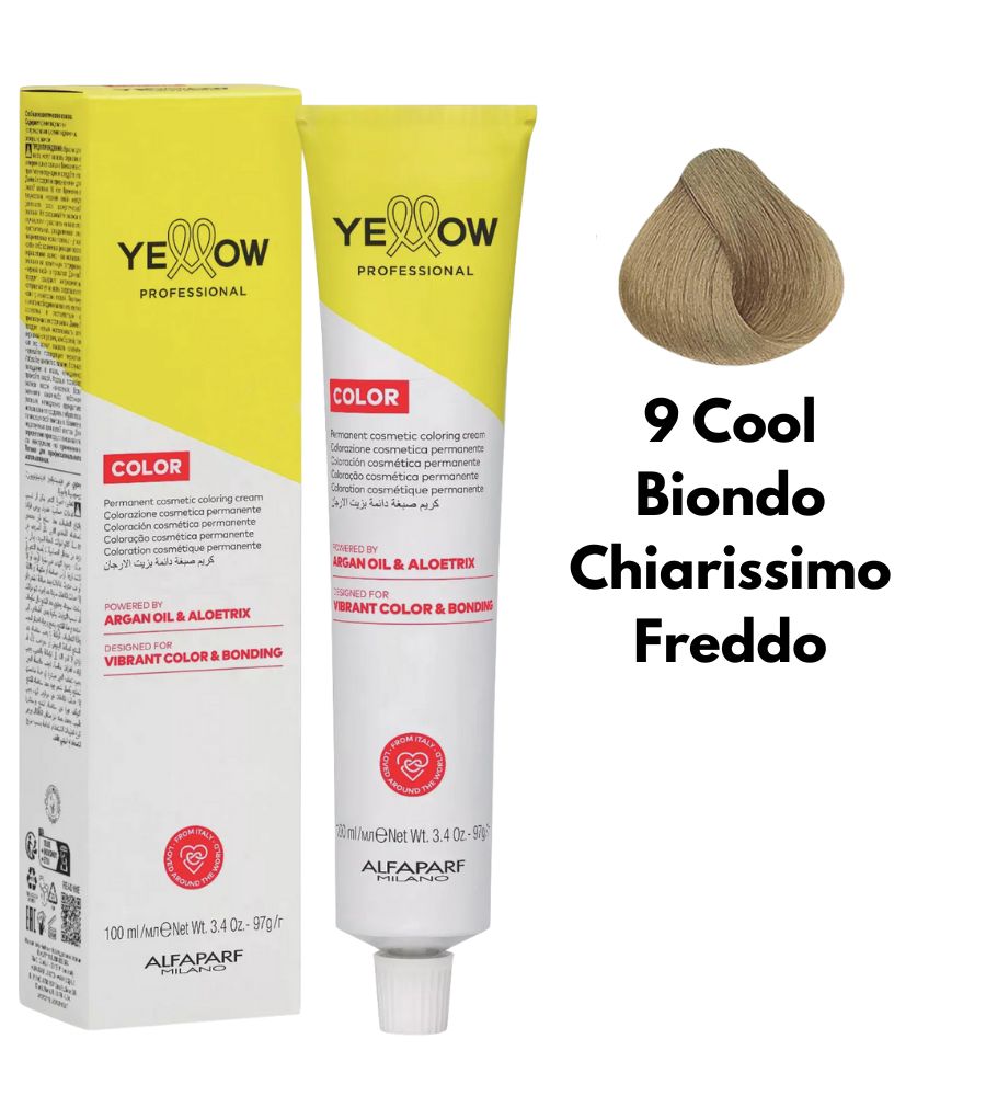 Yellow Alfarparf Dye 100ml 9 Cool Very Light Blonde Cold