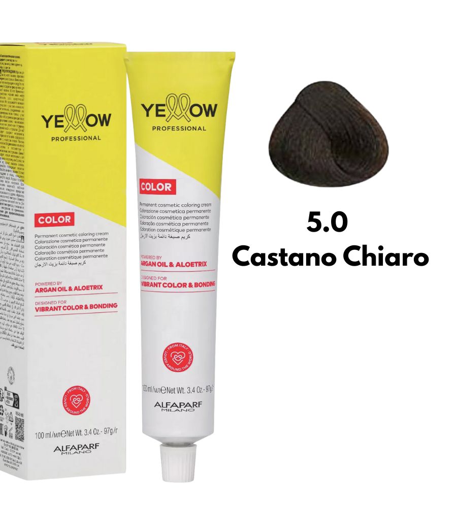 Yellow Alfaparf Hair Dye 100ml 5 Light Brown