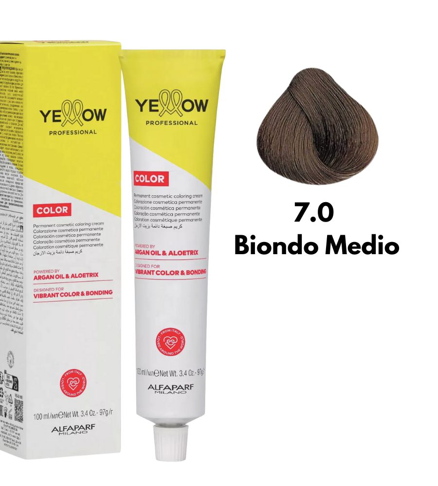 Yellow Alfaparf Dye 100ml 7 Medium Blonde